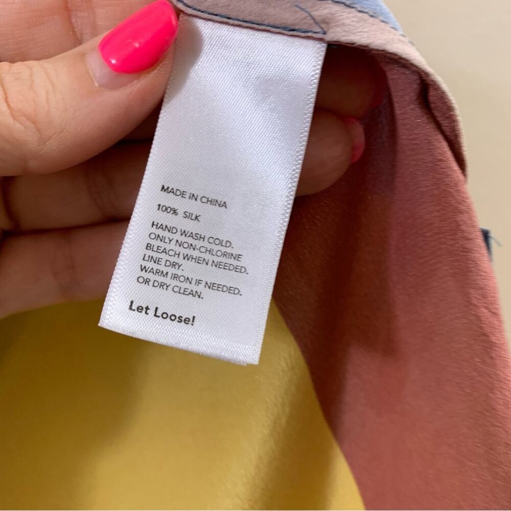 Kate Spade Silk Multi-Color Color Block Sleeveles… - image 4